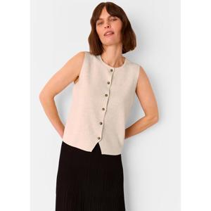Whistles Oatmeal Lucy Button Front Knit Tank
